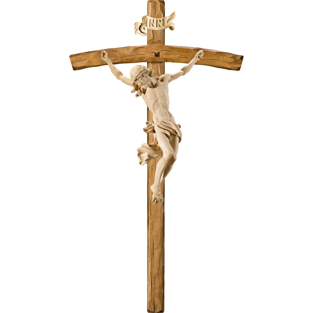 Cristo Barroco en cruz arqueada
